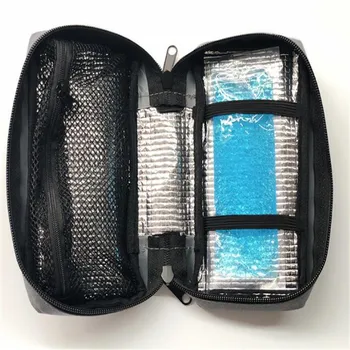 Bærbare Insulin Isdækkede Kolde Opbevaringspose Nedkølet Æske Køleskab Heat Packs Stof Fryser Pack Med 2 Ice Pads
