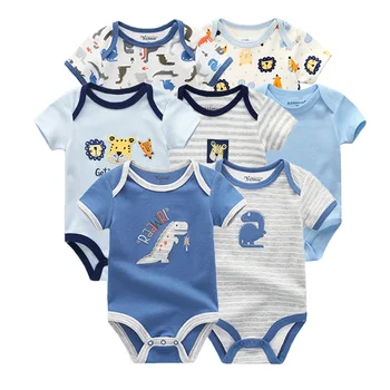 2019 Baby Boy Tøj Nyfødte Unicorn Baby Pige Tøj Bodyer Buksedragt Tøj Sæt Ropa være 0-12M Korte Ærmer 7PCS/masse