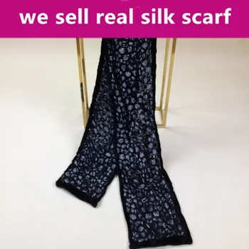 Velvet silke tørklæde kvinder størrelse:12*130cm kvinder mænd #s504 DOBBELTDÆKKER