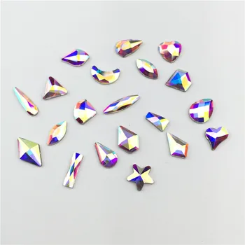 100pcs nail art dekoration rhinestones i glitter negle glas diamanter charms smykker krystaller, perler forbrugsstoffer, tilbehør cc-008
