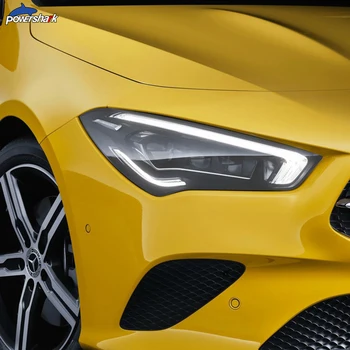 2 Stk bilforlygte Nuance Sort Beskyttende Film Gennemsigtige TPU Klistermærke Til Mercedes Benz CLA-Klasse C118 AMG 2020 Tilbehør