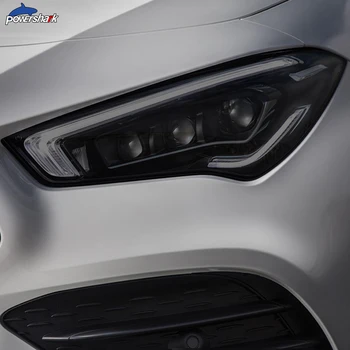 2 Stk bilforlygte Nuance Sort Beskyttende Film Gennemsigtige TPU Klistermærke Til Mercedes Benz CLA-Klasse C118 AMG 2020 Tilbehør