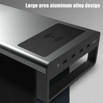 Smart Base Aluminium Legering Computer Bærbar Base Stå med USB 3.0-Port DQ-Drop