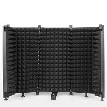 Akustisk Folde 5 Panel Mikrofon Isolation Skjold Optagelse af Lyd, Absorber Skum Panel Brug for lydstudie