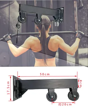 2020 Hjem Gym Trænings-Og Kabel-Maskine Vægmonteret Træning Arm Biceps Triceps Blaster Pulley System Med Håndtag Pull Down Rope F11