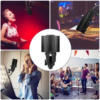 TEYUN Mikrofon popfilter Skjold Filter Skærm metalnet Tre Lag Mikrofon Forrude Dækning for Mikrofoner Nye 2020