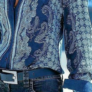 Knap Op-Shirt-Sexet Dame Toppe Vintage Langærmet Bluse Foråret Plus Size Chiffon Blouse Kvinder Skjorter Bluser 2021 Mode