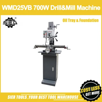 WMD25VB 700W Boring og Fræsning af Maskinen med Olie Skuffe og Foundation/Børsteløs Motor Driling Maskine