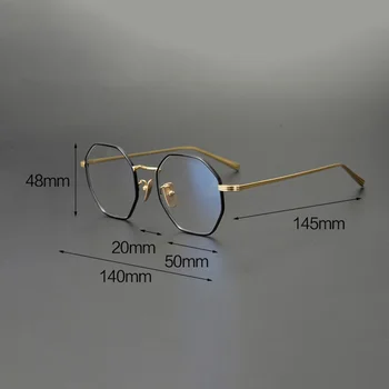 Evove Titanium Briller Mænd Kvinder Sekskant Briller Ramme Mand Mærke Polygon Brillerne for Optisk Linse Recept