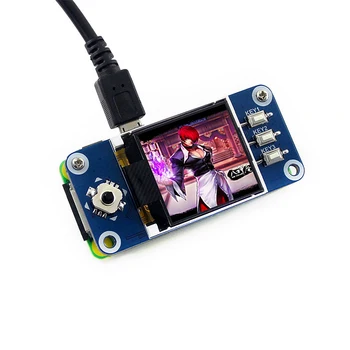 Raspberry Pi 4B/3B+/3B/Nul 1.44 tommers LCD-Hat 3.3 V 128x128 SPI Interface Skærm LED bagbelyst Display med Joysticket