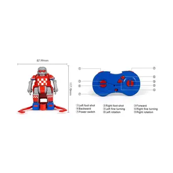 Slaget Fodbold Robot 2,4 G Fjernbetjening Multiplayer Robotter Forældre-barn Interaktive Spil Elektrisk Legetøj JT8911