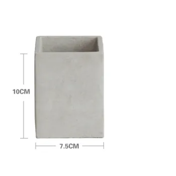 3d Konkrete Plantageejer Forme Pladsen Cube Silikone Cement Støbeform til Flower Pot Desktop Udsmykning Urtepotte Vase Skimmel