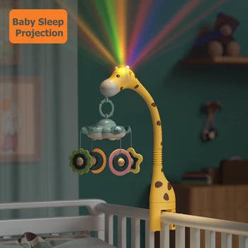 Puslespil Baby Giraf Rangle Med Starlight Projektion Kan Rotere 360° Baby Legetøj Til Nyfødte Pædagogisk Legetøj Til Baby