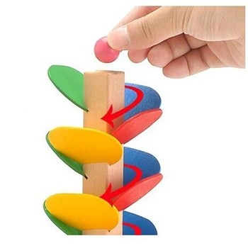 Montessori Træ-Legetøj Farverige Træ, Marmor Bold, Køre Spor Spil for Baby Blokke Model Bygning Træ Legetøj for Børn