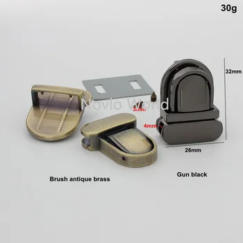 2-10 stykker 3 farver 26x32 Høj kvalitet Tunge-form Push Lock for Kvinder Rejsetaske tasker Punge og Tilbehør