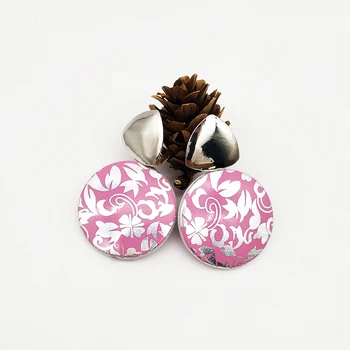 Dandie Smuk blomstret design, akryl, metal kæde, halskæde med et sæt øreringe, enkle, elegante og feminine tilbehør