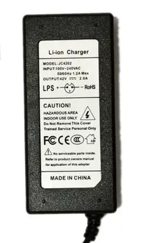 36V 2A batteri oplader Output 42V 2A Oplader Indgang 100-240 VAC Li Lithium-ion Li-poly Oplader Til 10Series 36V Elektrisk Cykel