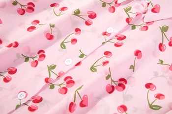Kvinder er Ren Silke Skjorte Top, Bluse, Krave knappen pink søde kirsebær M L XL JN060