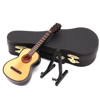 Pynt Miniature Kopi Guitarer Mini Klassisk Guitar/El-Guitar Model Ferie Ornament SAL99