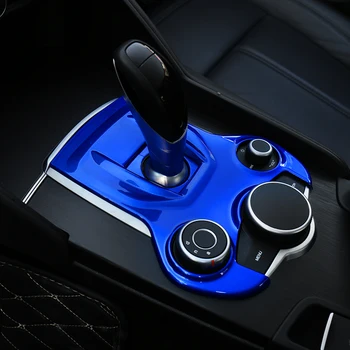 QHCP ABS 3 Farver Indvendige Gear Shift Max Panel Frame Dekoration Dække Trim Bil Styling til Alfa Romeo Giulia Stelvio