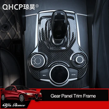 QHCP ABS 3 Farver Indvendige Gear Shift Max Panel Frame Dekoration Dække Trim Bil Styling til Alfa Romeo Giulia Stelvio