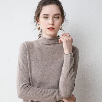Kvinde Sweater Kvinder Falder 2020 Tøj Vinter Oversizedpink Efteråret Strikket Langærmet Beskåret Cashmere Pullover Turtleneck