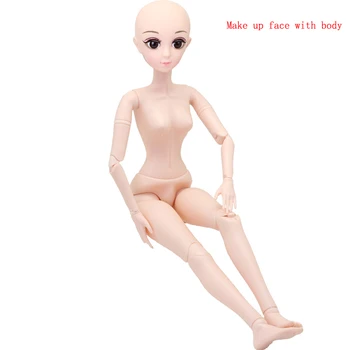1/3 BJD Dukker Bevægelige 22 Leddene Store 60 cm Dukke med Makeup Ansigt DIY Nøgne Krop Legetøj Til Pige