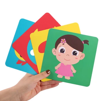 Montessori Pædagogisk Legetøj Baby-Flash-Kort Med Høj Kontrast Visuelle Stimulus 0-36 Måneder, Dyr, Frugt-Form Kort Sort Hvid