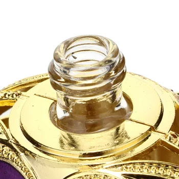12 ml Vintage Opbevaring af Flasker Krystal Metal Parfume Flaske Lilla Hjerte Glas Æterisk Olie Flasker Dispenser Samleobjekter Gaver