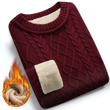 Vinteren Mænd Sweater Plus Velvet Holde Varmen 2020 Nye Ankomst Slim Tyk Mand Pullover Sweater Teenage Drenge Koreansk Stil M37