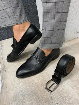 Mænd Sko af Høj Kvalitet Pu Læder Nye Mode Elegant Design, Slip-on Sko Casual Formelle Grundlæggende Sko Shoes De Hombre HG039