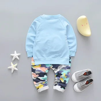 Efterår Baby Drenge Tøj sæt Afslappet Sport Passer Brev Træningsdragt Spædbarn Buksetrold Piger, Tøj Til Dreng 24M sweatshirt med sportstøj