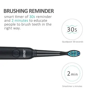 Seago Sg-949 Elektrisk Tandbørste Usb-Genopladelige Smart Timer Sonisk Tandbørste Med 5 Valgfrie Funktioner Tandpleje Massageapparat