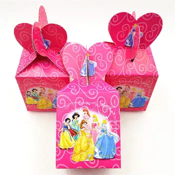 18/30/42/54 stk/masse Seks Prinsesse Tema, Slik Kasser Fødselsdag Part Favoriserer Slik Bryllup Candy Box gaveæske Baby Brusebad Forsyninger