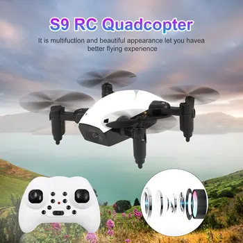 2,4 G Mini RC Drone S9 Ingen Kamera Sammenklappelig Helikopter med Lys Højde Hold Hovedløse H/L Hastighed Skifte Fjernbetjeningen Quadcopter