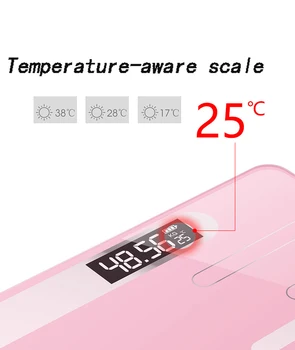 Nyt Badeværelse-Gulvtæppe Krop Skala Glas Smart Elektroniske Vægte USB-Opladning, LCD-Display Krop Vejer Hjem Digital Vægt