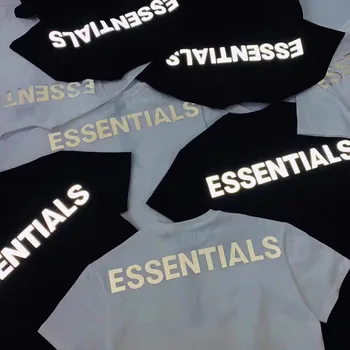 Top Hip Hop t-shirt TÅGE Essentials Sæson 6 3M Reflekterende T-shirt i Overstørrelse Mænd, Kvinder Mode kortærmet T-shirt Street wear