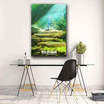 Spillet Plakat Dekoration Maling af The Legend of Zelda: Indånding af Naturen på HD Lærred lærred maleri kunst plakat