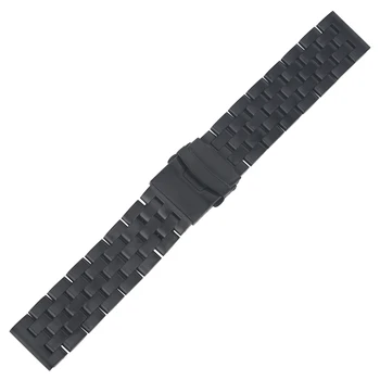 Fuld Rustfrit Stål 20mm 22mm Rem, Sølv Urrem Premium-Ure Armbånd foldespænde med Sikkerhed horloge bandjes