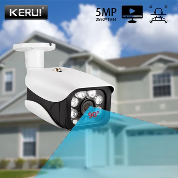 KERUI 5MP H265 POE IP-Kamera AI Menneskelige Ansigt Detection System Home Security CCTV-Overvågning Arbejde Med NVR IP66 Udendørs Kamera