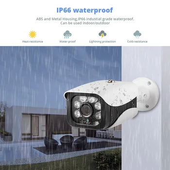 KERUI 5MP H265 POE IP-Kamera AI Menneskelige Ansigt Detection System Home Security CCTV-Overvågning Arbejde Med NVR IP66 Udendørs Kamera