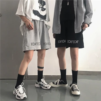 NiceMix punk, gothic shorts mænd bunden kvinder summer Harajuku-style-studerende i løs wide-ben broderi casual løbebukser