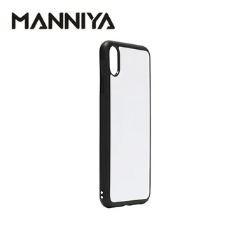 MANNIYA 2D-Sublimation Blanke gummi telefon-etui til iphone XR med Aluminium Skær og lim 10stk/masse