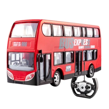 Simulering Fjernbetjening Dobbelt Lag Bus Realistisk RC By Bus Bil Legetøj for Børn