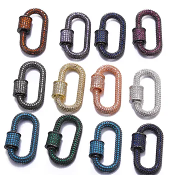 Luksus zircon rhinestone spiral spænde vedhæng Juya DIY smykker at gøre halskæde armbånd forsyninger til halskæde