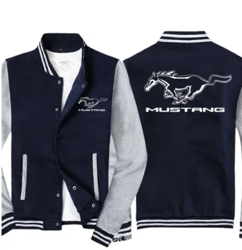 2021 Forår Og Efterår Streetwear Ny Jakke Mand Baseball Tøj Frakke Fashion Mustang Logo Trykt Bomber Jakker