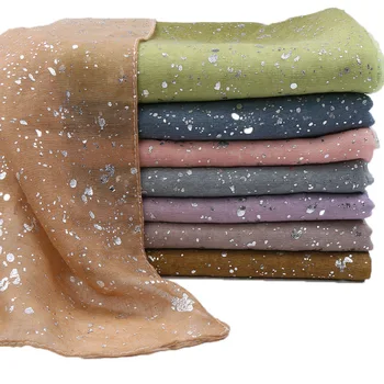 Mode Ombre To-tone Glitter Gradient Viscose Sjal Tørklæde Kvinder Glimmer Bling Wrap Pashmina Stjal Bufandas Muslimske Hijab Forfang