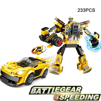 2in1 Racers Hastighed Champions byggesten Kompatibel Legoinglys Byen Racing Bil Transformation toy Robot Køretøjer Kids Legetøj