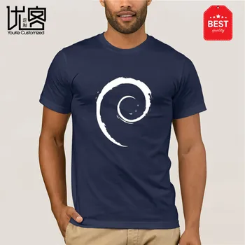 GILDAN Tshirt Mænd Sort kortærmet Bomuld Hip Hop T-Shirt Gildan DEBIAN Produkter og Designs! Li T-Shirt hvid debians logo