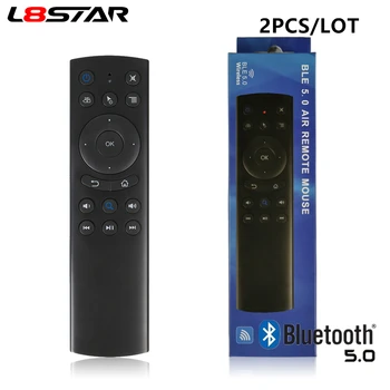 2STK Bluetooth-5.0 Air Mouse Gyro IR-Læring Smart Fjernbetjening Trådløs Stemme fjernbetjening til Xiaomi til Samsung Smart tv boks